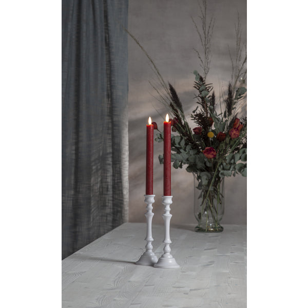 Star Trading LED-Dinnerkerze – 2-teilig, 24,5 cm – Wachs, rot