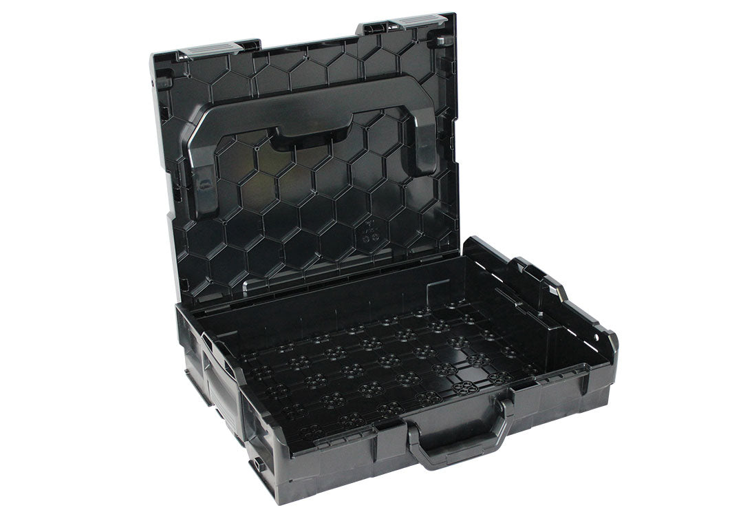 L-BOXX 102 Systemkoffer 8,8 l – leer, mit Klickverschluss, mit Griff, schwarz, ABS, B 445 × H 118 × T 358 mm