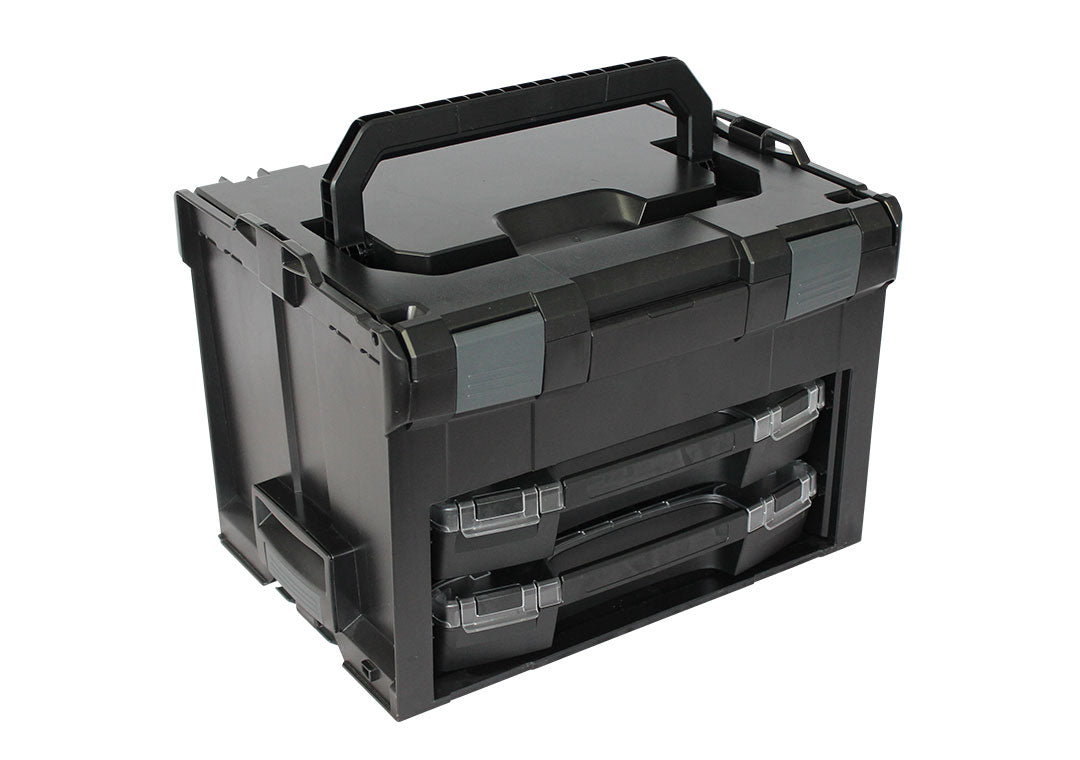 L-BOXX LS-BOXX 306 Systemkoffer 13,5 l – leer, mit Klickverschluss, schwarz, B 445 × H 322 × T 358 mm