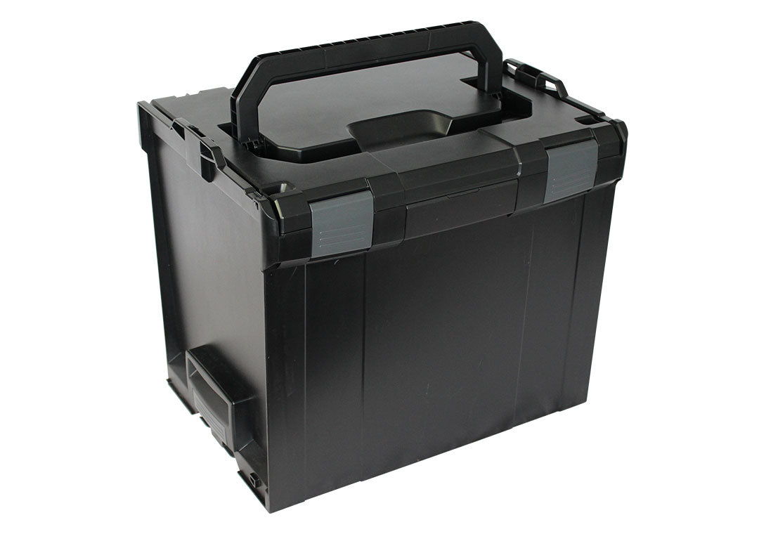 L-BOXX 374 Systemkoffer 41,5 l – leer, mit Klickverschluss, mit Handgriff, schwarz, B 445 × H 390 × T 358 mm