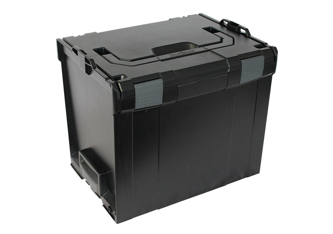 L-BOXX 374 Systemkoffer 41,5 l – leer, mit Klickverschluss, mit Handgriff, schwarz, B 445 × H 390 × T 358 mm