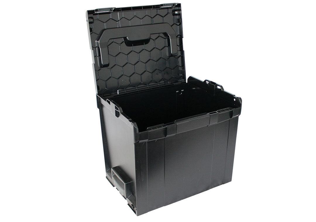 L-BOXX 374 Systemkoffer 41,5 l – leer, mit Klickverschluss, mit Handgriff, schwarz, B 445 × H 390 × T 358 mm