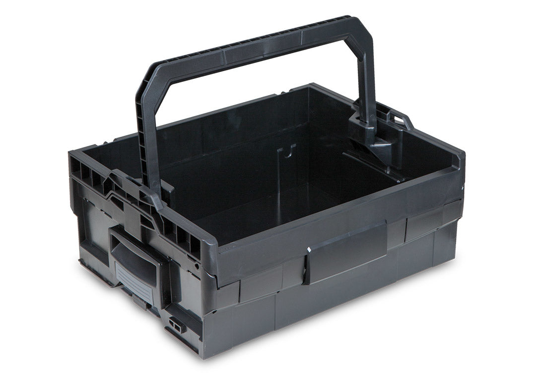 L-BOXX LT-BOXX 170 Systemkoffer 20,1 l – mit Handgriff, wasserfest, 1 Fach, schwarz, B 445 × H 186 × T 362 mm