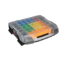 L-BOXX 102 Systemkoffer 9,6 l – leer, mit transparentem Deckel, schwarz/transparent, B 440 × H 102 × T 405 mm
