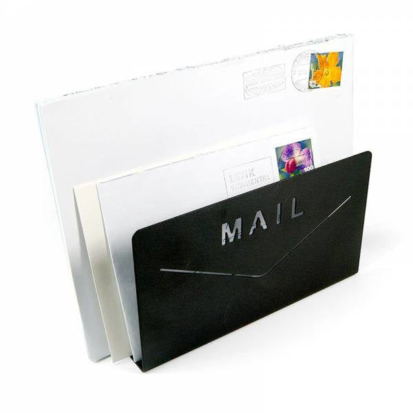 Trendform Mail – Briefständer, Metall, schwarz, 50 × 100 × 180 mm