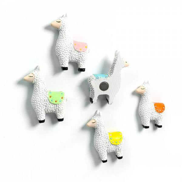 Trendform LLAMA Magnete – 26 × 8 mm – 5 Stück, mehrfarbig, Polyresin, Neodym