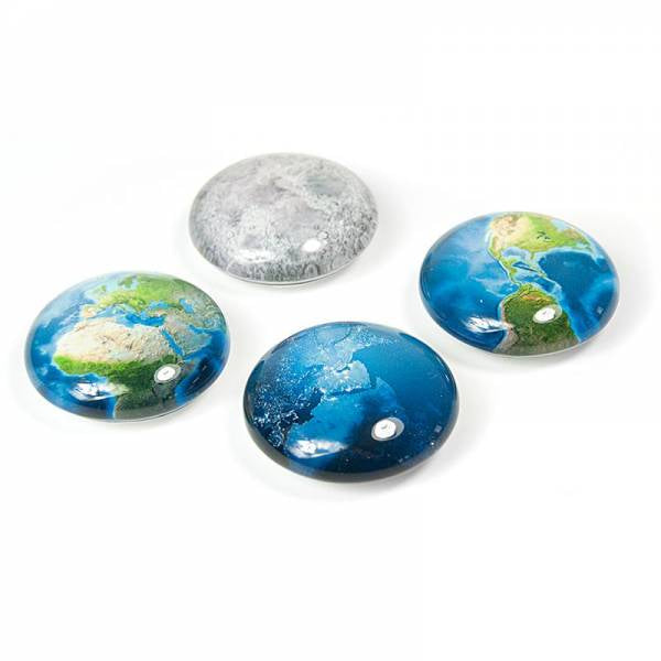 Trendform Magnet-Set – 4-teilig – Ø 3,5 × 1,3 cm – Glas, mehrfarbig