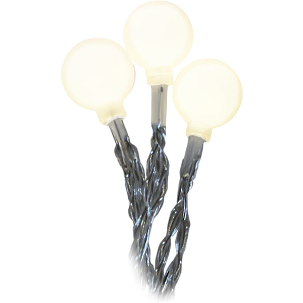 Star Trading Lichterkette – 4,75 m – 1,28 W – Warmweiss – IP44 – Akku & Solar – mit Dämmerungssensor – Weiss