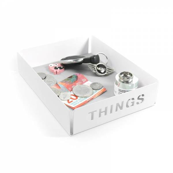 Trendform THINGS Ablageschale – weiss, Metall, B 140 × H 40 × T 180 mm