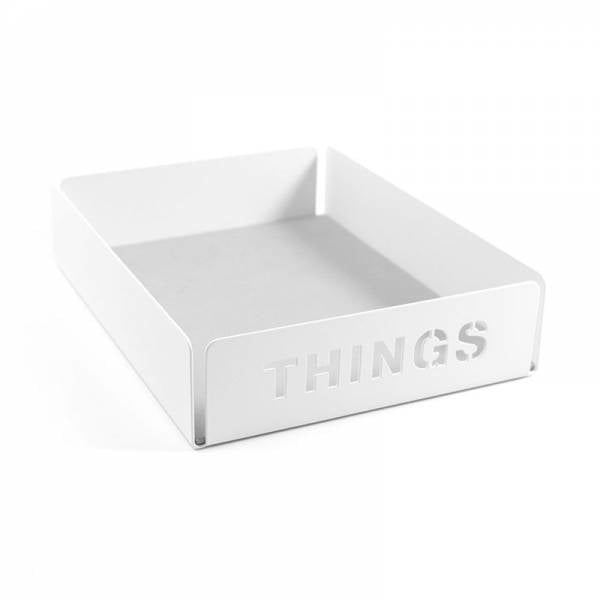 Trendform THINGS Ablageschale – weiss, Metall, B 140 × H 40 × T 180 mm