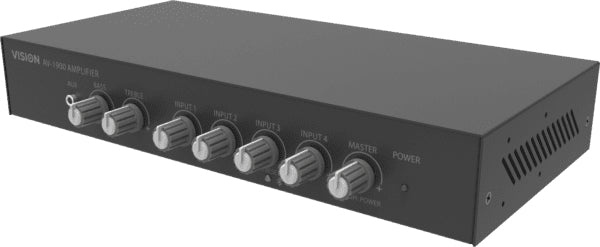 Vision AV-1900 – Stereo-Vollverstärker, 2×50 W (8 Ω), 3,5 mm/XLR/RCA, Schwarz