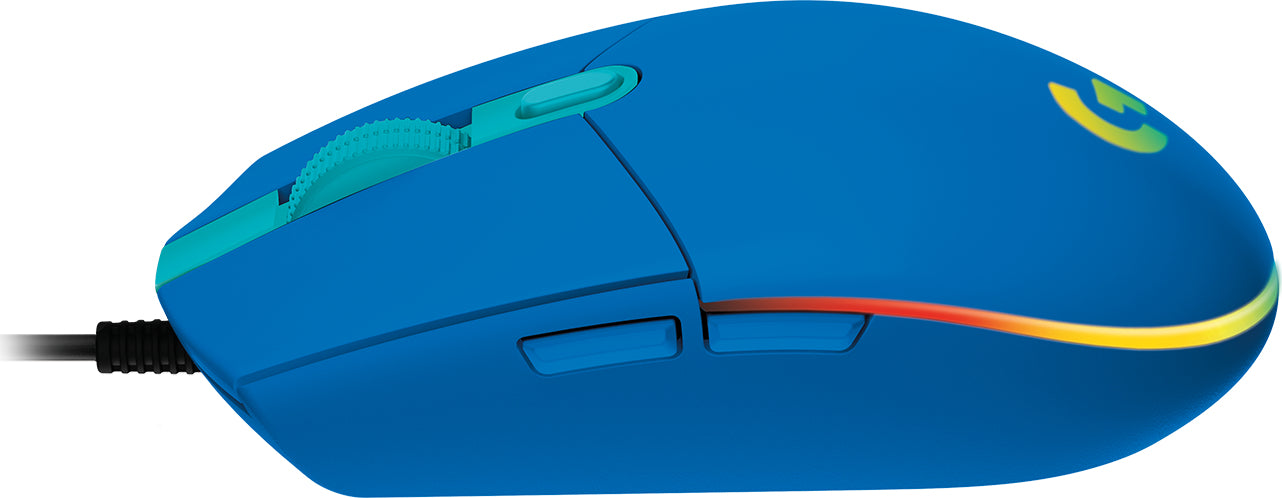 Logitech G G102 LIGHTSYNC – Gaming-Maus – Kabelgebunden (USB‑A), 8000 DPI, RGB-Beleuchtung, Blau