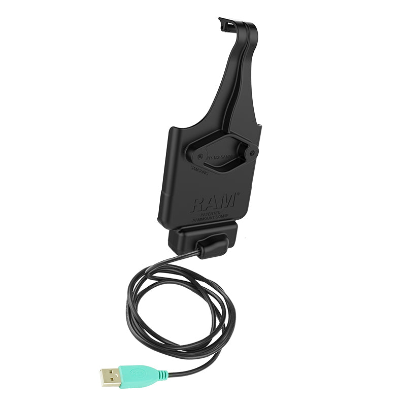 RAM Mounts Auto-Halterung, Schraubbefestigung, aktiv, kabelgebunden – für Samsung XCover Pro – Schwarz