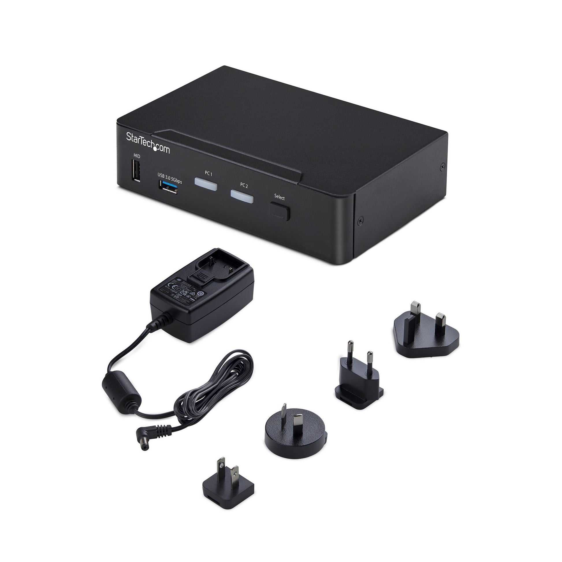 StarTech.com 2-Port DP KVM-Switch – 4K/60 Hz, USB 3.0-Hub, Audio, EDID-Management