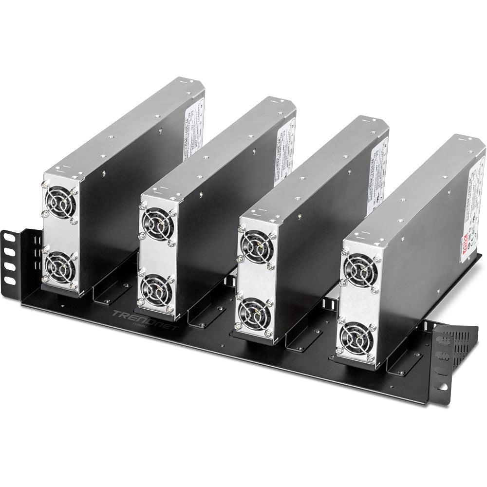Trendnet TI-R4U 19" Rack-Chassis für 4 TI-RSP100048 Netzteile, vertikal – 2U – schwarz