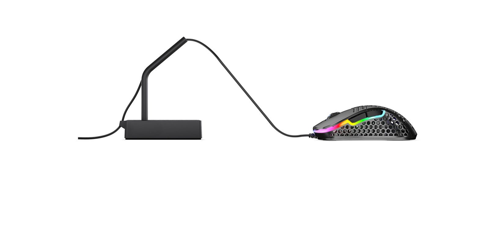 CHERRY XTRFY B4 – Kabelhalter – Schwarz – Metall, Gummi, Silikon – 80 × 80 × 130 mm