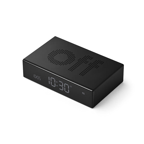 LEXON Digitalwecker – Flip Premium, LCD, Schwarz