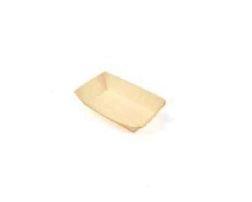 Sier Disposables Dekorative Schälchen, Holz (Kiefer), rechteckig – 90 × 60 × 20 mm – FSC – 50 Stk.