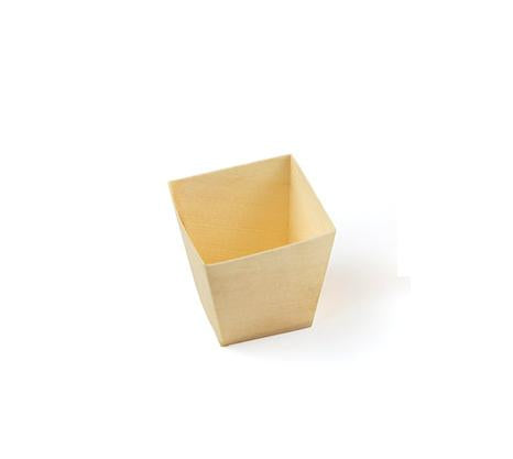 Sier Disposables Schale, Holz, konisch – 60 ml, beige – FSC – 50 Stk.