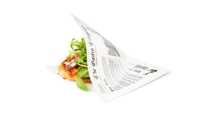 Sier Disposables Papiertüten News Paper – 170 × 170 mm, fettdicht, weiss – 300 Stk.