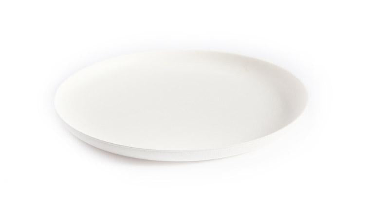 Sier Disposables Bagastro Teller, Bagasse (Zuckerrohr) – Ø 24 cm – weiss – 40 Stk.