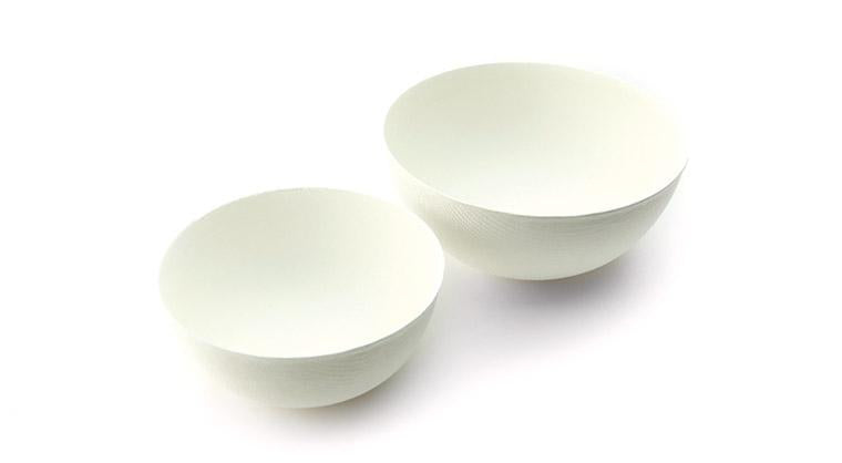 Sier Disposables Sier Schüssel, Bagasse (Zuckerrohr), rund – 150 ml, Ø 9 cm – weiss – 40 Stk.