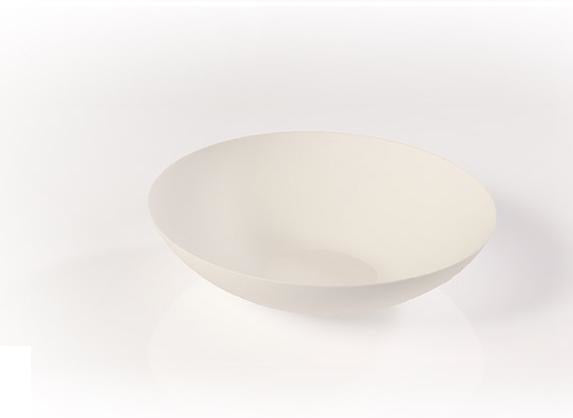 Sier Disposables Dekorativer tiefer Teller Bagasse (Zuckerrohr) – Ø 18 cm, weiss – 20 Stk.