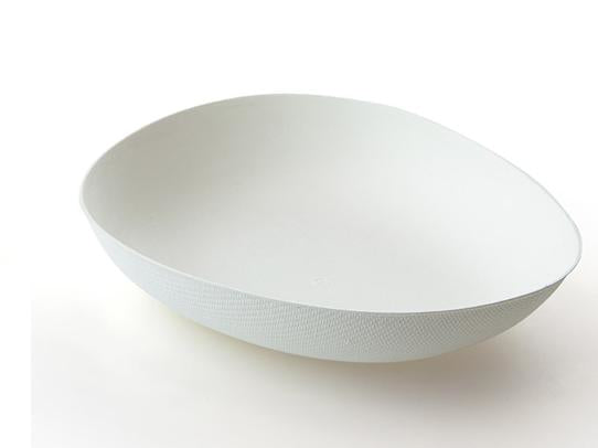 Sier Disposables Dekorative Schale, Bagasse (Zuckerrohr) – 540 ml, 150 × 120 × 30 mm – weiss – 40 Stk.