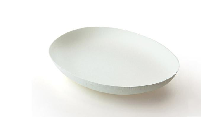Sier Disposables Dekorative Schale (Vorspeisenteller), Bagasse (Zuckerrohr), Oval – 648 ml, 230 × 180 × 30 mm, Weiss – 40 Stk.
