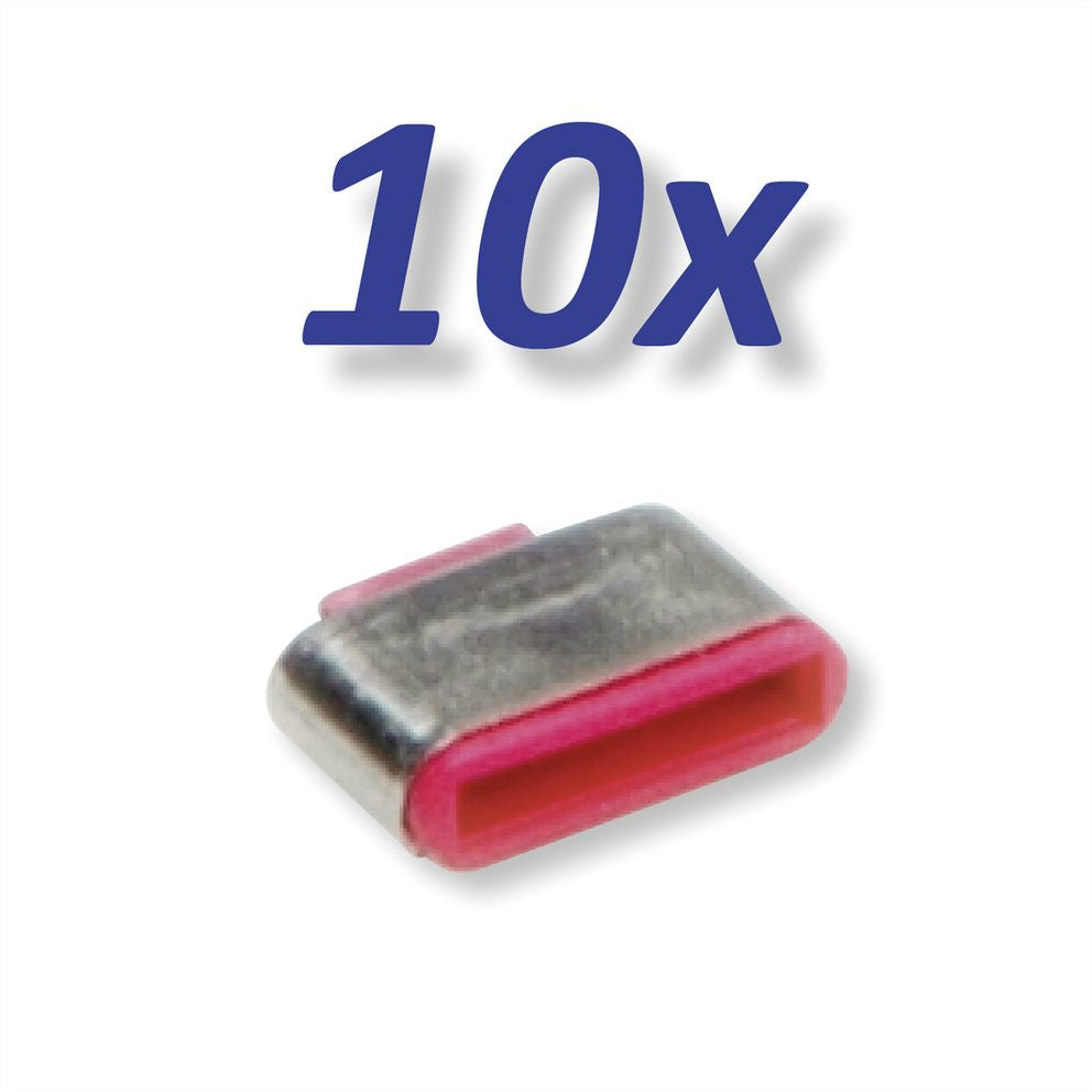ROLINE USB-C-Port-Schloss – Grau – für USB Typ-C – 10er-Set