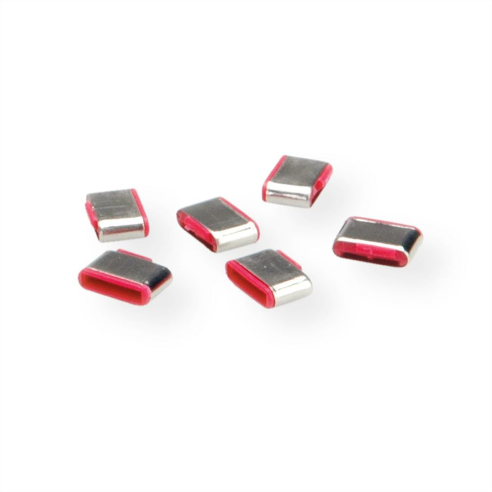 ROLINE USB-C-Port-Schloss – Grau – für USB Typ-C – 10er-Set