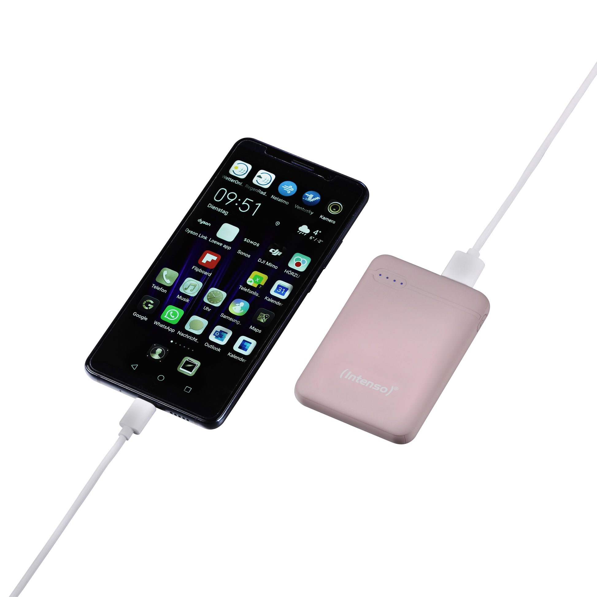 Intenso XS5000 Powerbank 5'000 mAh – 1× USB-C, 1× USB-A, rosa
