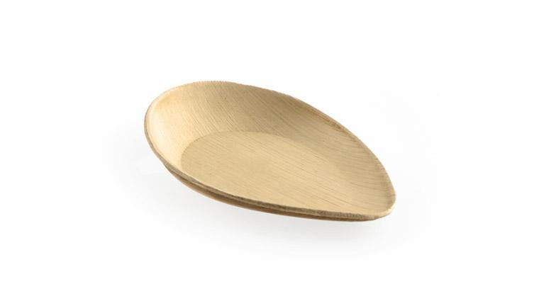 Sier Disposables Teller, Palmblatt, oval – 26 × 16,5 cm – 20 Stk.