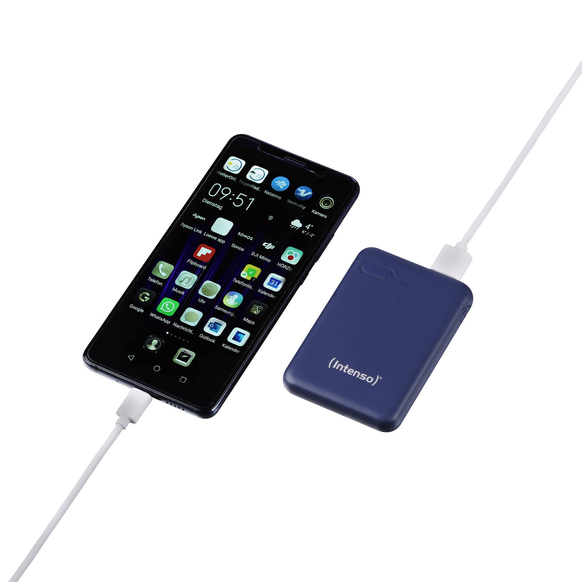 Intenso XS5000 Powerbank 5'000 mAh – 1× USB-C, 1× USB-A, blau