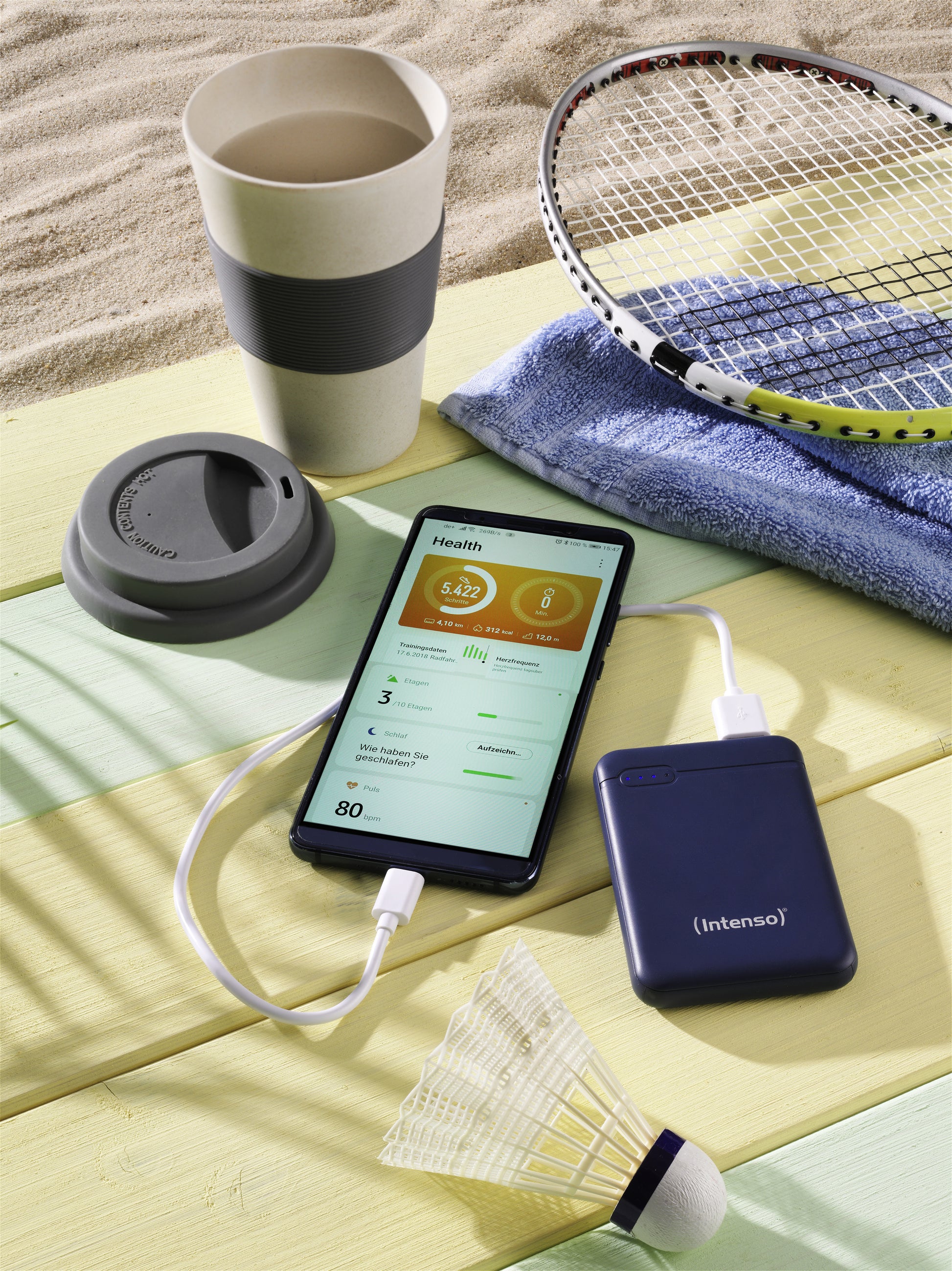 Intenso XS5000 Powerbank 5'000 mAh – 1× USB-C, 1× USB-A, blau