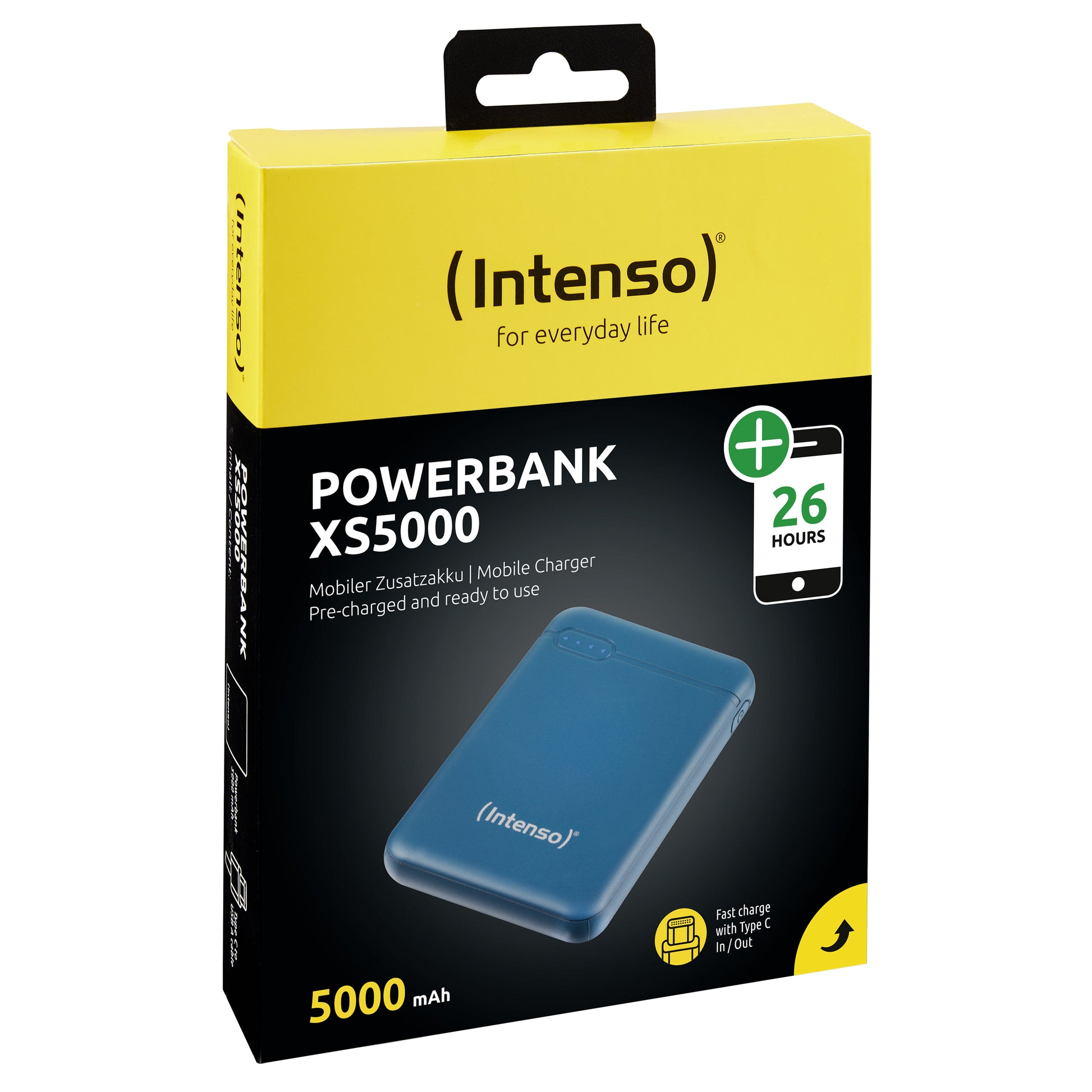 Intenso XS5000 Powerbank 5'000 mAh – 1× USB-C, 1× USB-A, petrol