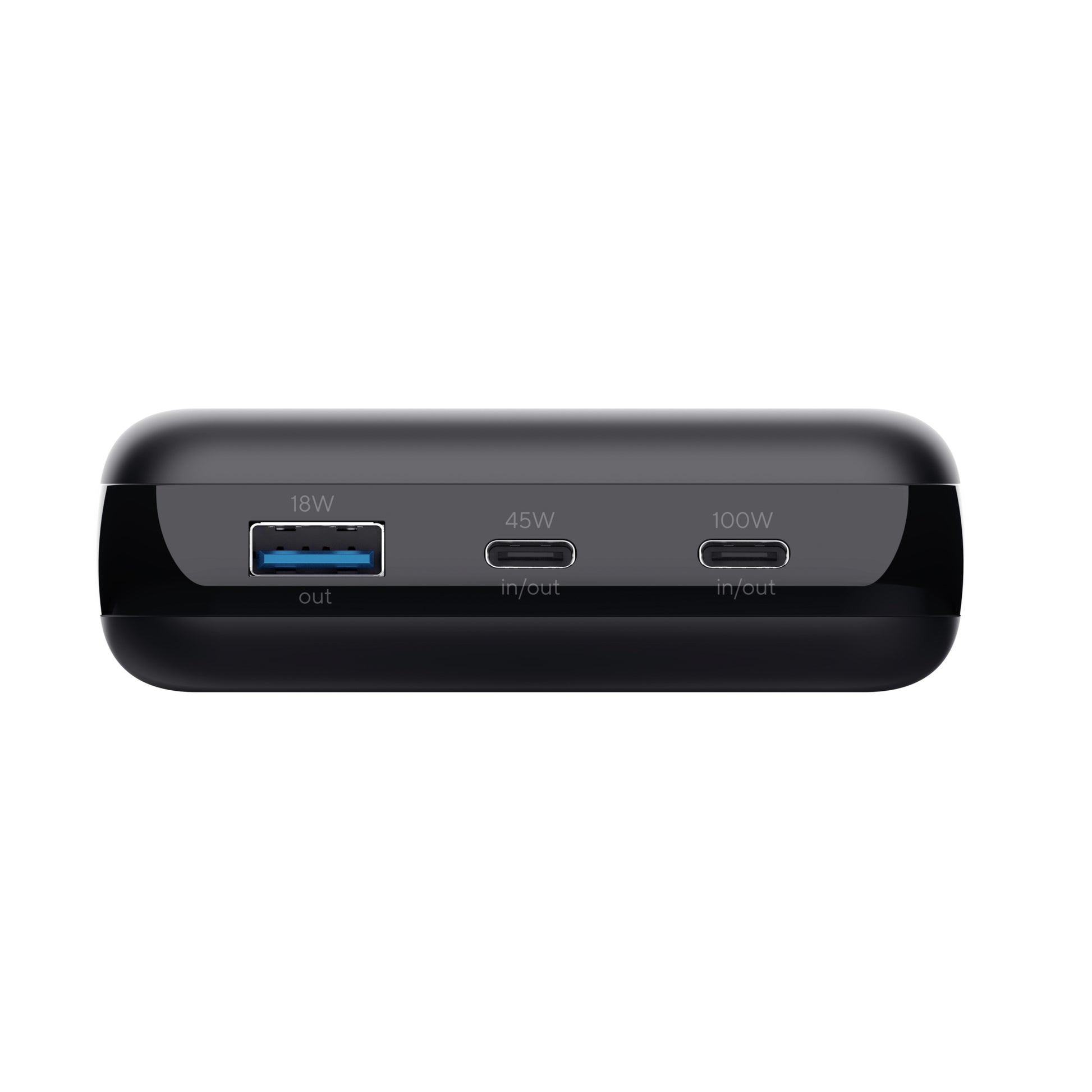 Trust Powerbank 10000 mAh, PD 100 W, 2× USB-C, 1× USB-A, Schwarz