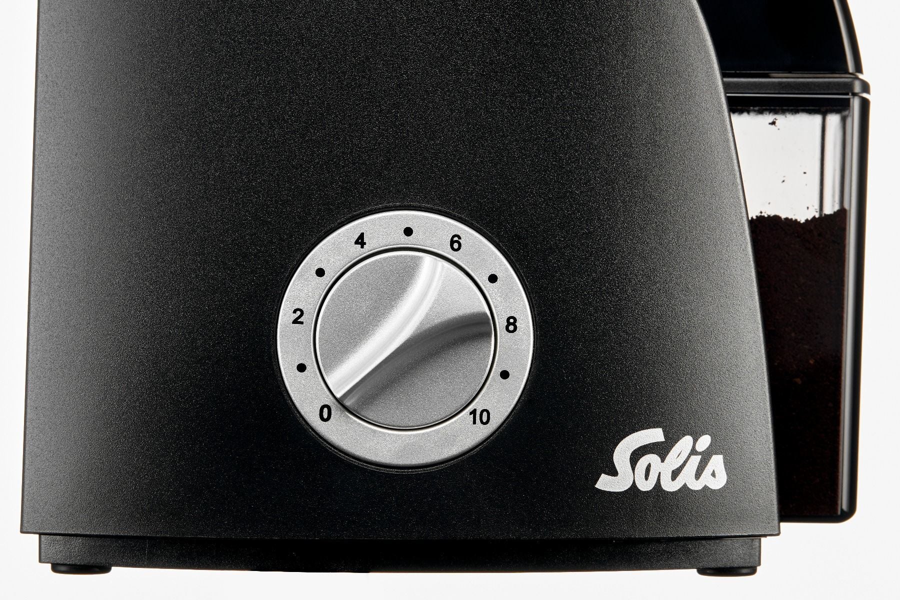 Solis Kaffeemühle Scala Plus 1662 – Kegelmahlwerk, 24 Stufen, 300 g, 135 W, Schwarz