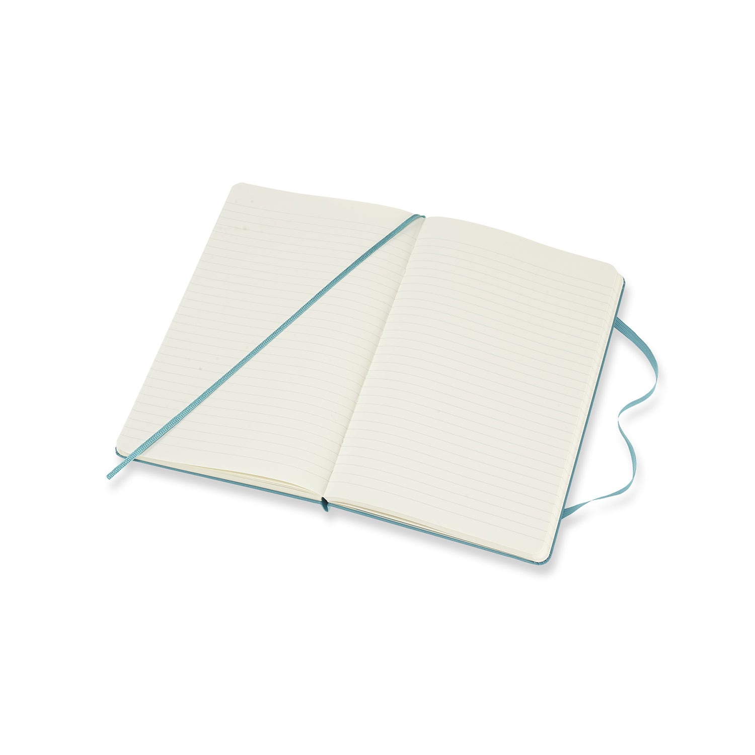 Moleskine Notizbuch – 130 × 210 mm – liniert – 70 g/m² – Hardcover, Gummiband, Einstecktasche – blau – FSC