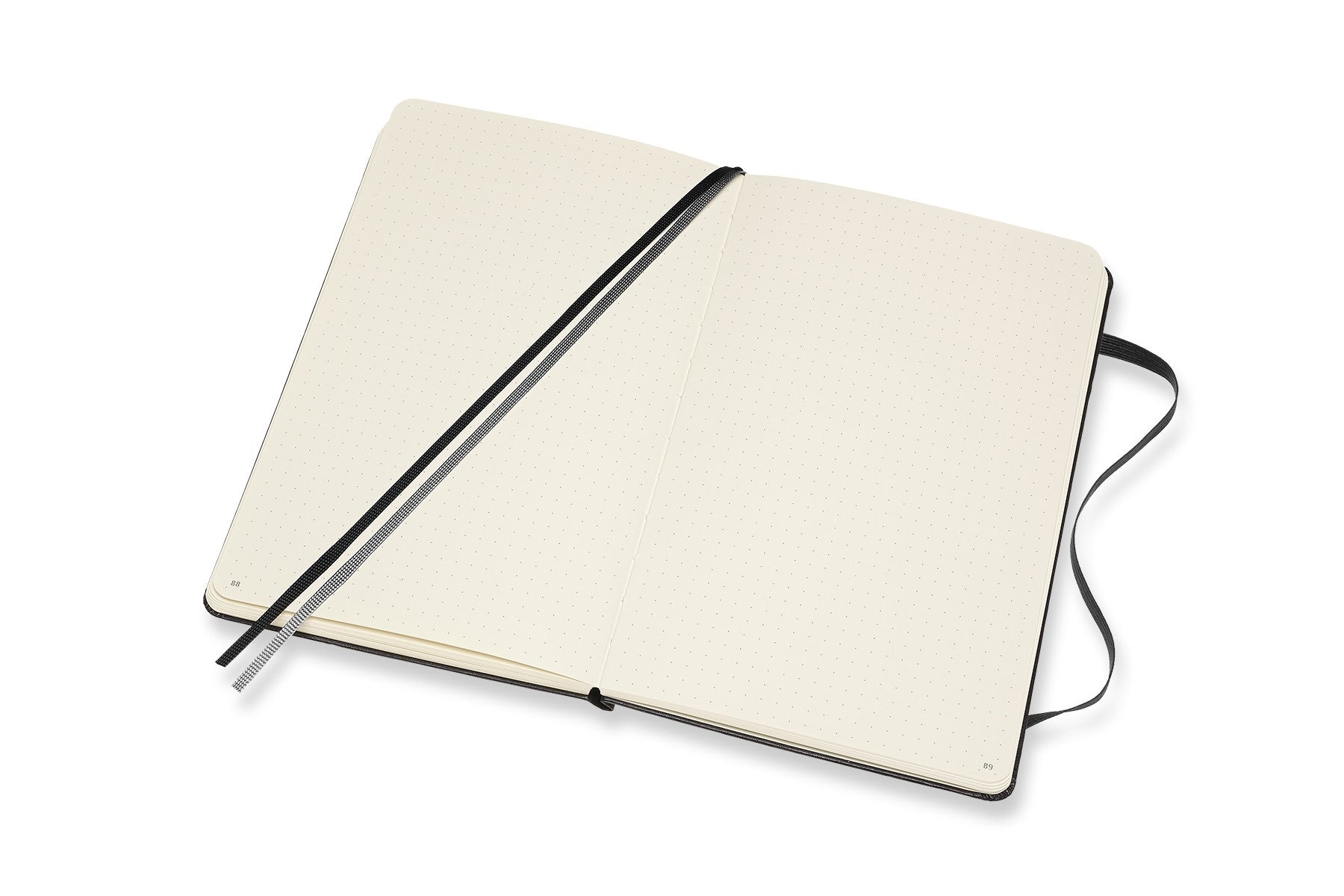 Moleskine Notizbuch, 130 × 210 mm, punktkariert, Leimbindung, 160 Seiten, 120 g/m² – schwarz
