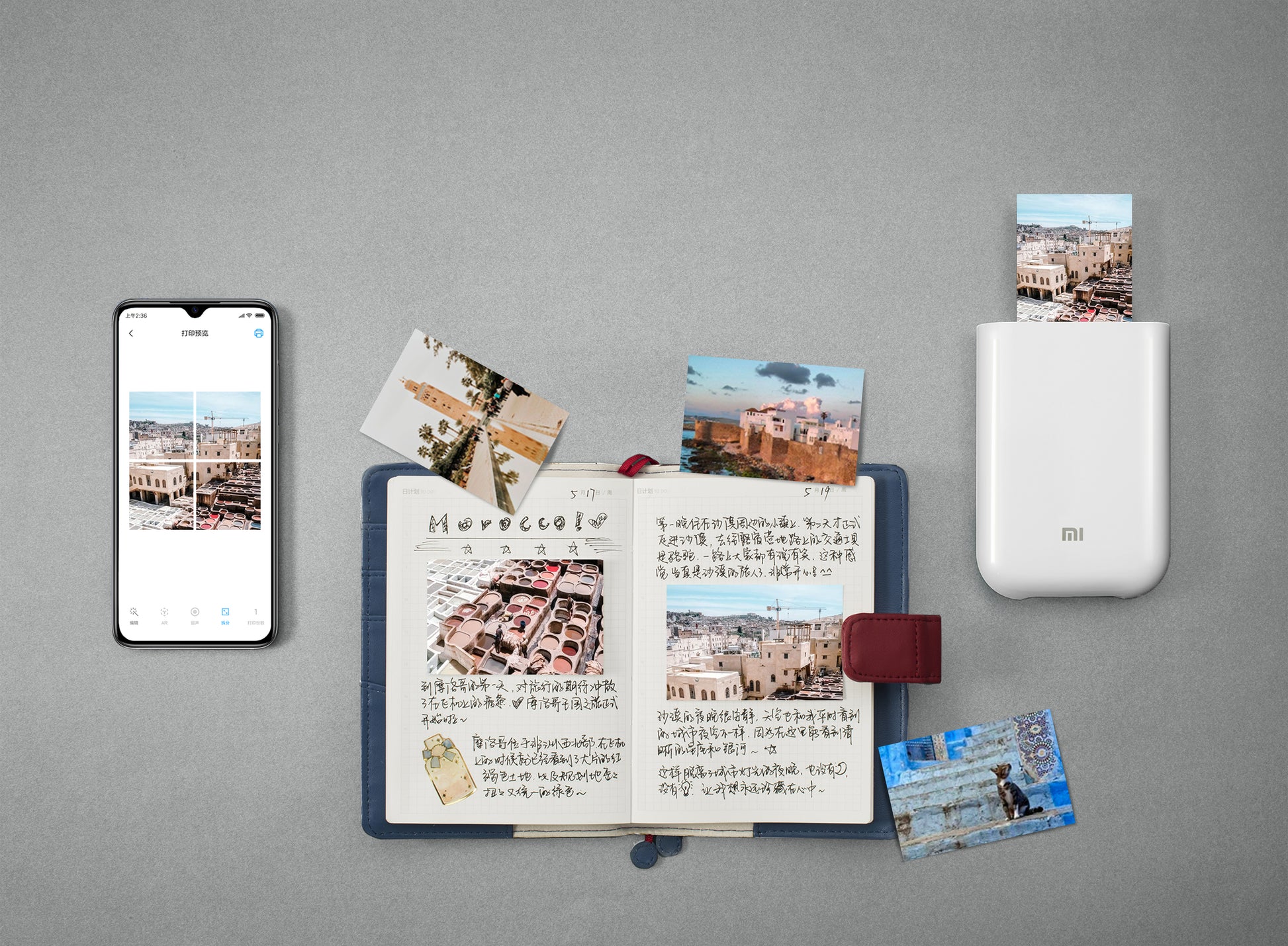 Xiaomi ZINK Fotopapier – matt, 4,7 × 7,5 cm, 20 Blatt, für Xiaomi Mi Portable