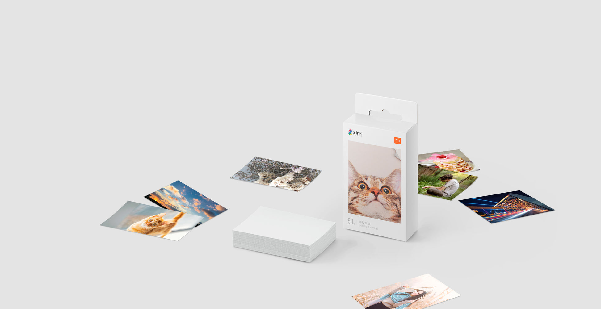 Xiaomi Zero Ink Fotopapier – glänzend, 50 × 76 mm, einseitig – für Xiaomi portablen Fotodrucker