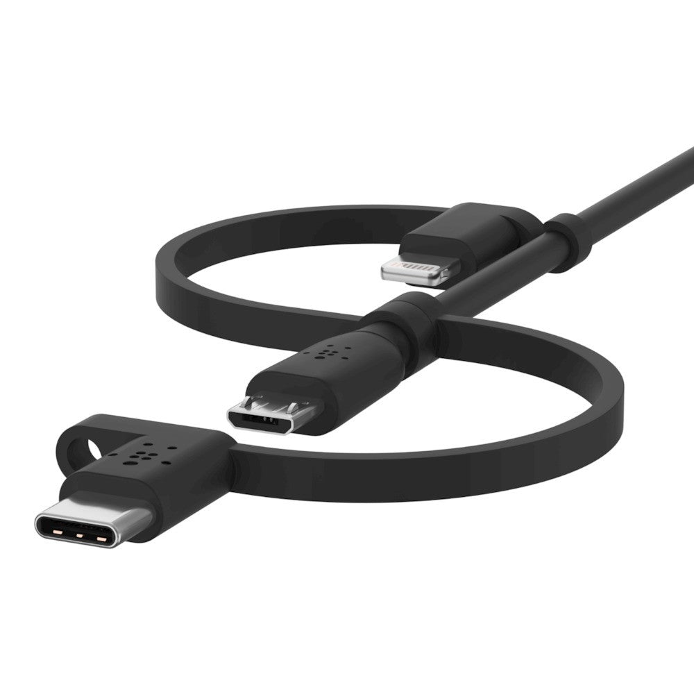 Belkin USB-Kabel, USB-A zu Lightning, Micro-USB, USB-C, 1 m