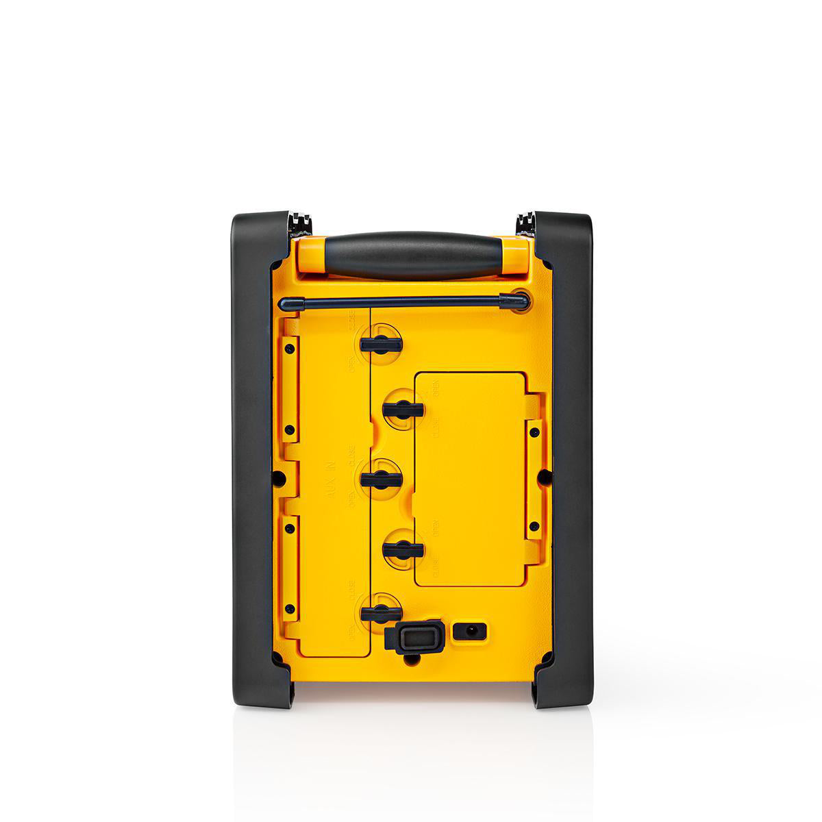 Nedis Baustellenradio FM, Bluetooth, AUX, IPX5 – Schwarz/Gelb