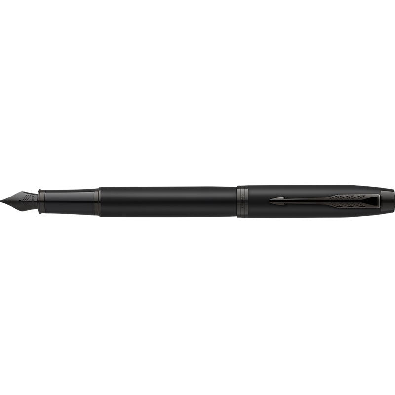 Parker IM Achromatic – Federspitze F – für Rechts- & Linkshänder – schwarz, blau – Patronen