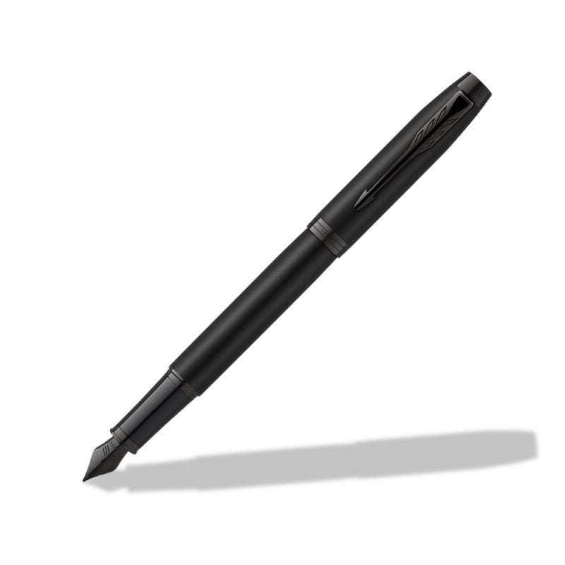 Parker IM Achromatic – Federspitze F – für Rechts- & Linkshänder – schwarz, blau – Patronen