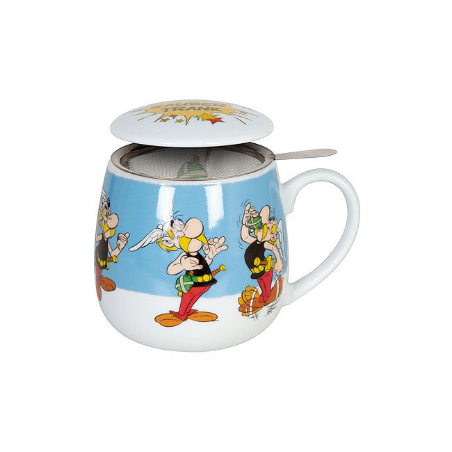 Könitz Porzellan Könitz Tasse Asterix - Zaubertrank – 420 ml, Ø 8,2 cm, H 9,7 cm, Porzellan, mit Deckel, spülmaschinenfest