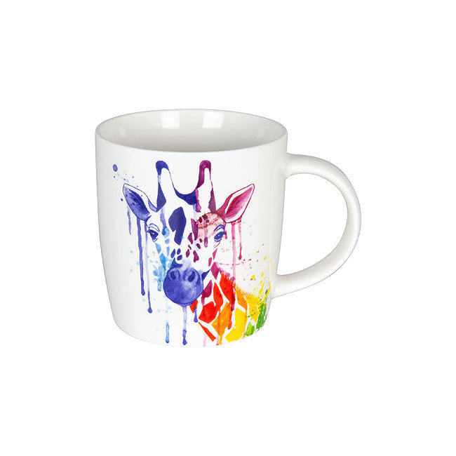 Könitz Porzellan Könitz Tasse Giraffe – 350 ml, Ø 8,8 cm, Porzellan, Weiss, spülmaschinenfest
