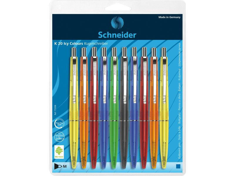 Schneider Schreibgeräte Schneider K20 ICY Multifunktions-Kugelschreiber – 10er Pack, Mehrfarbig, Spitze 0,5 mm, dokumentenecht