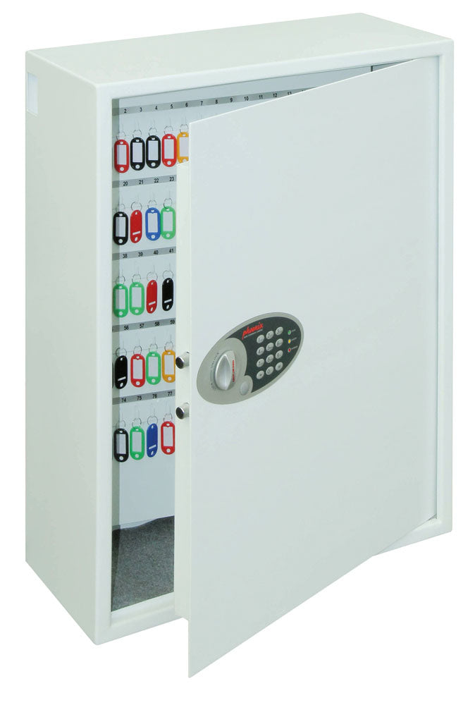 Phoenix Safe Co. Phoenix CYGNUS KS0034E MKII – Schlüsseltresor, Elektronikschloss, für 300 Schlüssel, Weiss